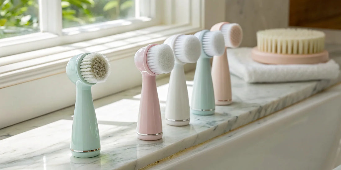 Dermatologist-approved facial cleansing brushes for sensitive skin.
