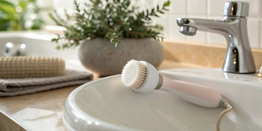 An advanced facial cleansing brush, a skincare device for deep pore cleansing and gentle exfoliation.