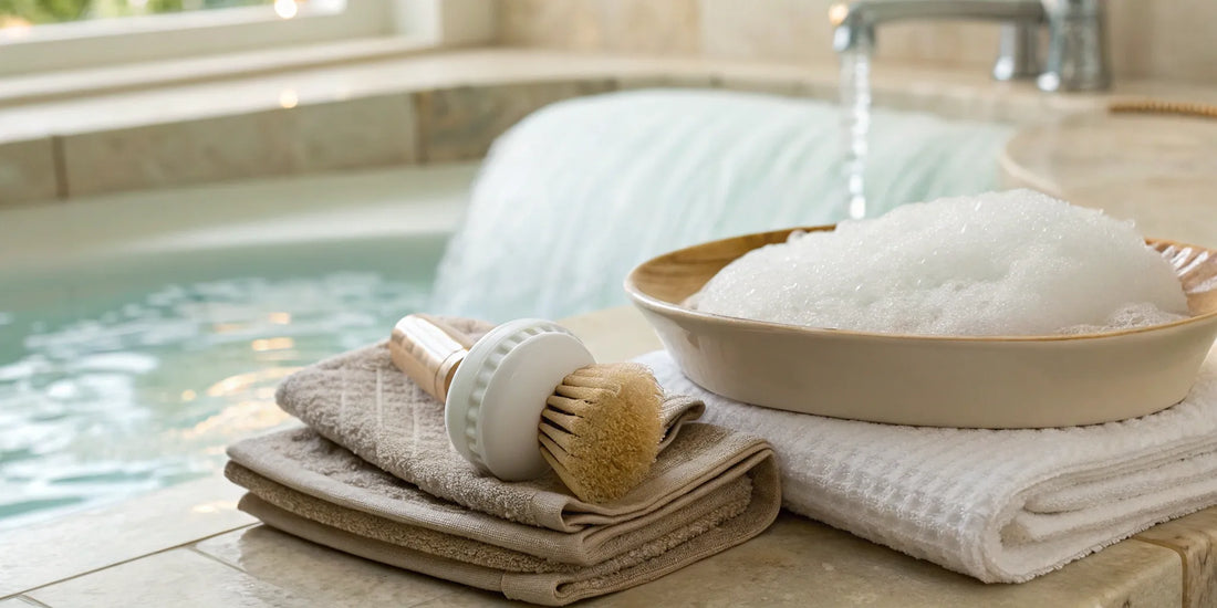 A complete facial cleansing brush and cleanser set for a deep clean.