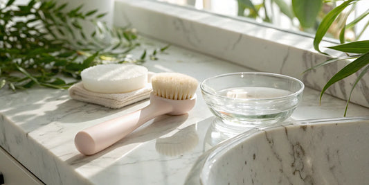 A gentle facial cleansing brush for sensitive skin in India.